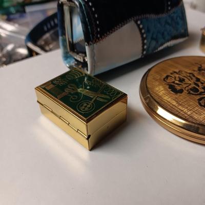 COMPACTS AND A VERY SMALL COIN PURSE