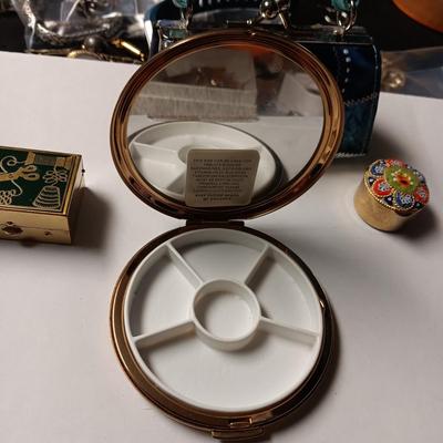 COMPACTS AND A VERY SMALL COIN PURSE