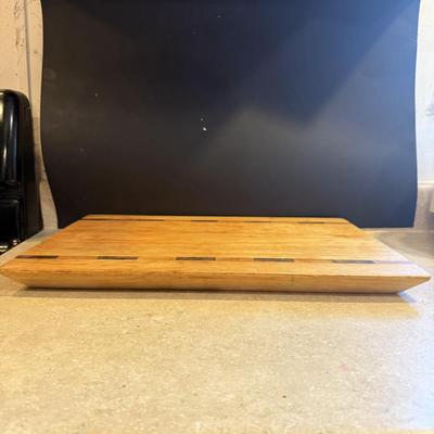 Crockpot, food processor and wooden cutting board