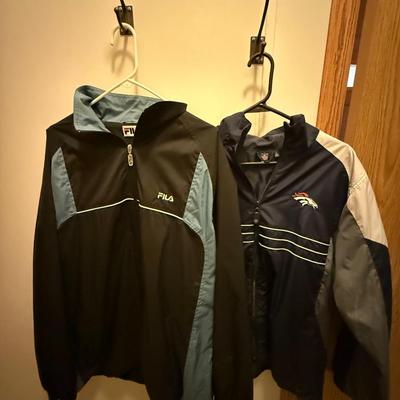 Large Broncos and XL Fila Jackets