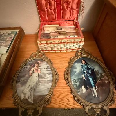 Old style wall, art, and miscellaneous sewing items