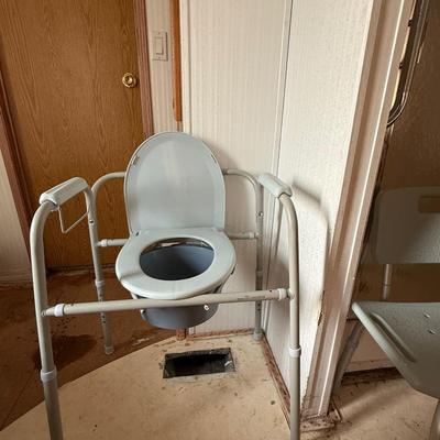 Shower chair and bedside potty