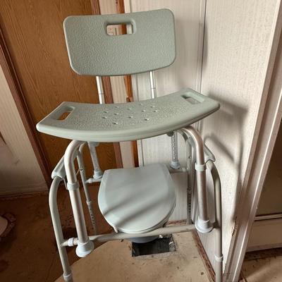 Shower chair and bedside potty