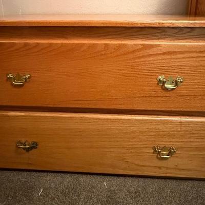 Handmade solid wood 2 drawer Chest