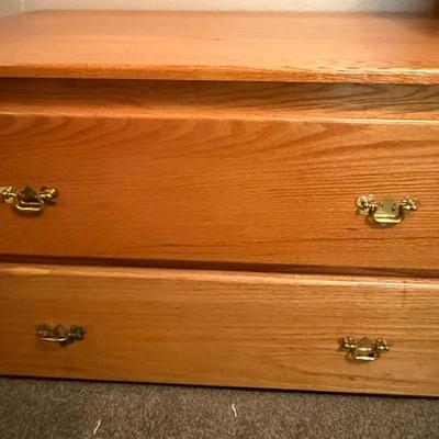 Handmade solid wood 2 drawer Chest