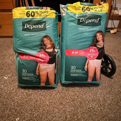 Walker and adult diapers