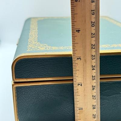 LOT 11K: Craft Jewelry Lot in Vintage Green Jewelry Box