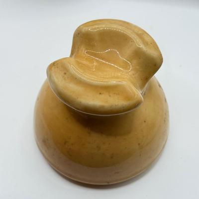 LOT 13K: Vintage Pottery Insulators - one marked Thomas