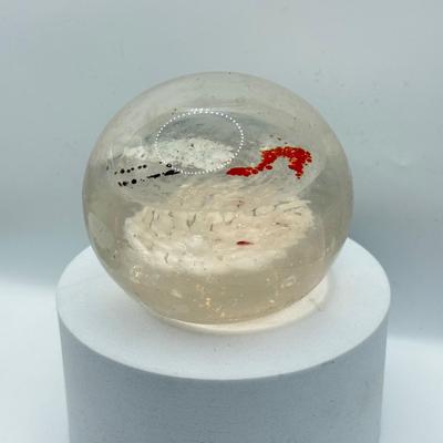 LOT 16K: Collection of Vintage Glass Paperweights incl. 1975 Christmas Blue Wheaton Village