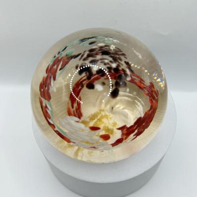 LOT 16K: Collection of Vintage Glass Paperweights incl. 1975 Christmas Blue Wheaton Village