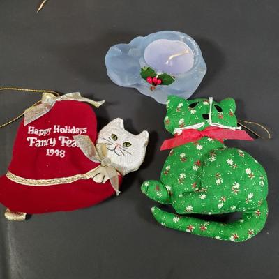 LOT 90P: Vintage Christmas Decorations; Radko, Hallmark, Clip on Beaded Birds, & More