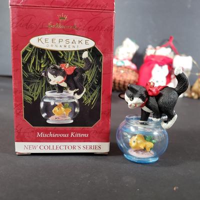 LOT 90P: Vintage Christmas Decorations; Radko, Hallmark, Clip on Beaded Birds, & More