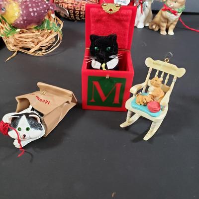 LOT 90P: Vintage Christmas Decorations; Radko, Hallmark, Clip on Beaded Birds, & More