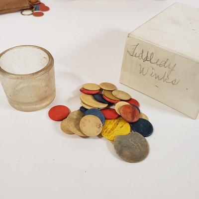 LOT 93L: WWII OPA Ration Coins, Tiddlywinks, Checkers, Lotto, Hustle... or You Will Be Caught