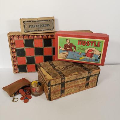 LOT 93L: WWII OPA Ration Coins, Tiddlywinks, Checkers, Lotto, Hustle... or You Will Be Caught