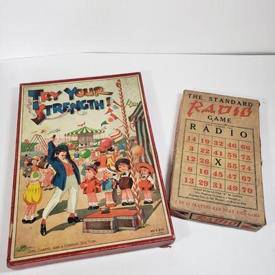 LOT 94L: Try Your Strength German Game & The Standard Radio Bingo Game