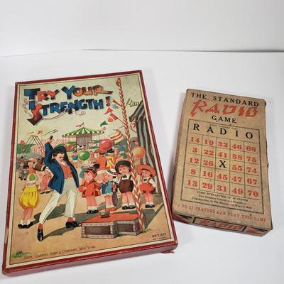 LOT 94L: Try Your Strength German Game & The Standard Radio Bingo Game