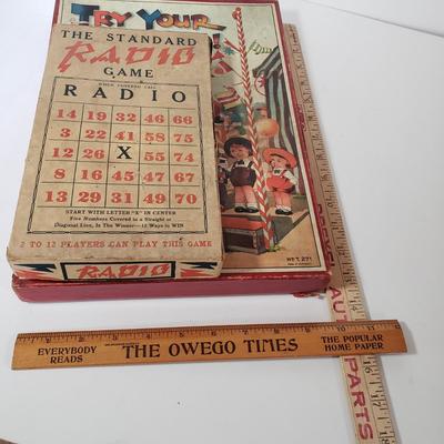 LOT 94L: Try Your Strength German Game & The Standard Radio Bingo Game