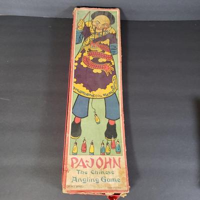 LOT 96L: Pa-John Chinese Angling Game with Milton Bradley Jack Straws & Royal Jack Straws