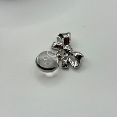 LOT 102J: Vintage Locket Pin, Coro Bow Pin & Goldtone Locket