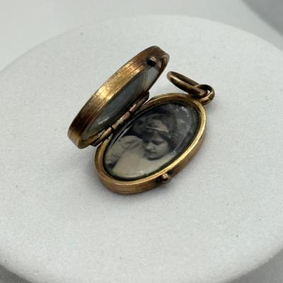 LOT 102J: Vintage Locket Pin, Coro Bow Pin & Goldtone Locket