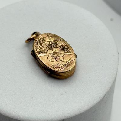 LOT 102J: Vintage Locket Pin, Coro Bow Pin & Goldtone Locket