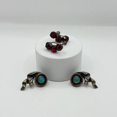 LOT 104J: Vintage Sterling Silver Screwback Earrings (14.76gtw)