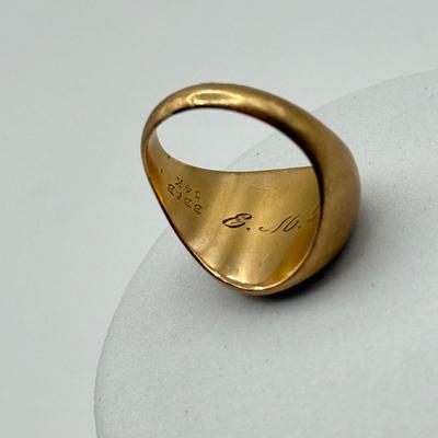 LOT 105J: Vintage GHS XIII 14k Gold Ring (6.9g)