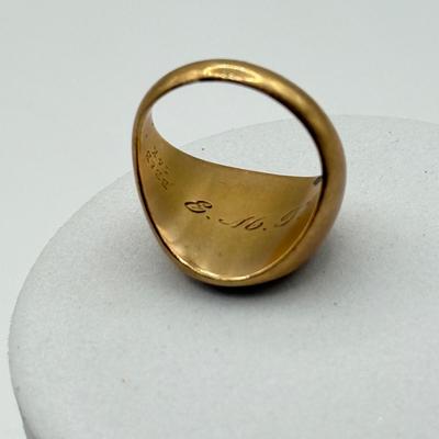 LOT 105J: Vintage GHS XIII 14k Gold Ring (6.9g)