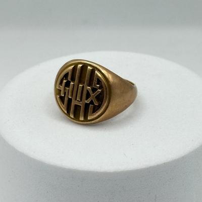 LOT 105J: Vintage GHS XIII 14k Gold Ring (6.9g)