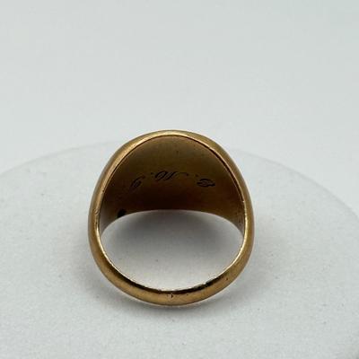 LOT 105J: Vintage GHS XIII 14k Gold Ring (6.9g)