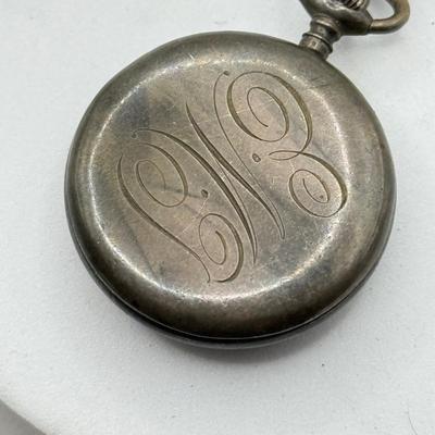 LOT 107J: Vintage Sterling Silver Pin w/ Connected Elfin Watch Face