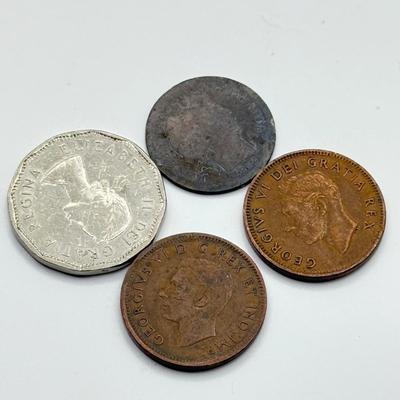 LOT 109J: US Coin Collection: 13 Steel Pennies (1943), 1949 Penny and 1965 Quarter w/ No Mint Marks, Buffalo Nickels (3), Mason Penny...