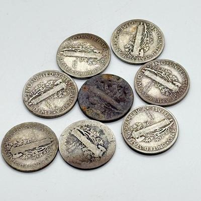 LOT 110J: 24 Mercury Head Dimes