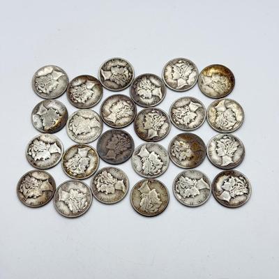 LOT 110J: 24 Mercury Head Dimes