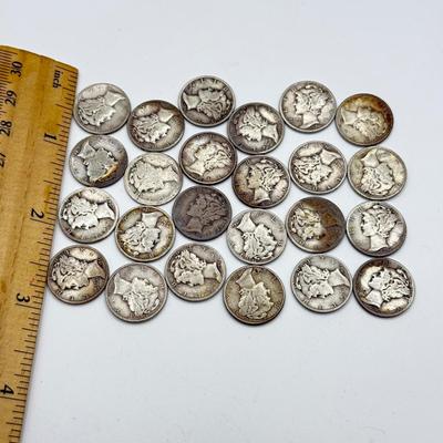 LOT 110J: 24 Mercury Head Dimes