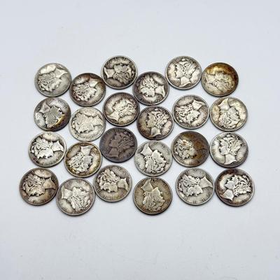 LOT 110J: 24 Mercury Head Dimes