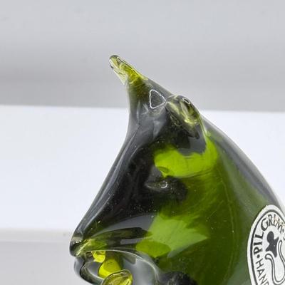 LOT 113K: Collection of Blown Glass Animals: Handblown Pilgrim Amber Horse & Snail, Avocado Bear, Orange Bubble Whale made in Japan...