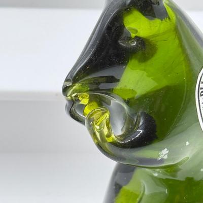LOT 113K: Collection of Blown Glass Animals: Handblown Pilgrim Amber Horse & Snail, Avocado Bear, Orange Bubble Whale made in Japan...