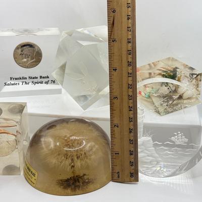 LOT 116K: Paperweight Collection: Playboy, Coins & More
