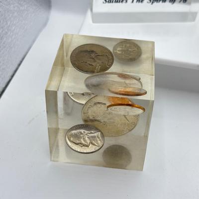 LOT 116K: Paperweight Collection: Playboy, Coins & More