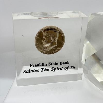 LOT 116K: Paperweight Collection: Playboy, Coins & More