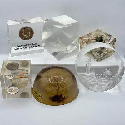 LOT 116K: Paperweight Collection: Playboy, Coins & More