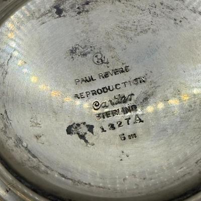 LOT 121K: Paul Revere Reproduction Cartier Sterling Silver 5" Bowl 1227A (180g)