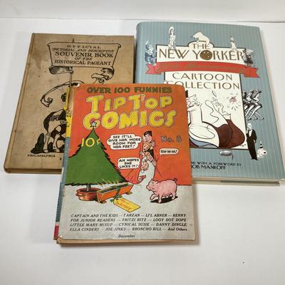 LOT 124L: 1936 Tip Top Comics No. 8, 1912 Philadelphia Historical Pageant Souvenir Book & The New Yorker 75th Anniversary Cartoon...