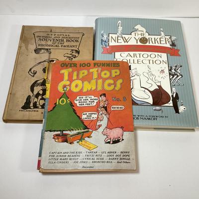 LOT 124L: 1936 Tip Top Comics No. 8, 1912 Philadelphia Historical Pageant Souvenir Book & The New Yorker 75th Anniversary Cartoon...