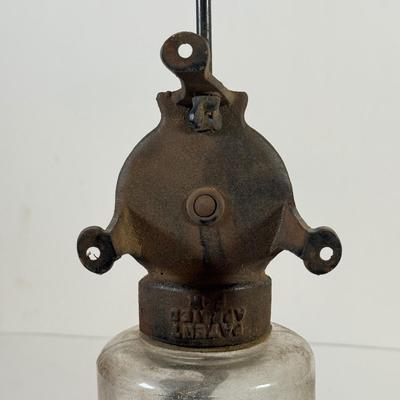 LOT 125L: Antique Coffee Grinder & Vintage Uranium Glass Hand Crank Reamer