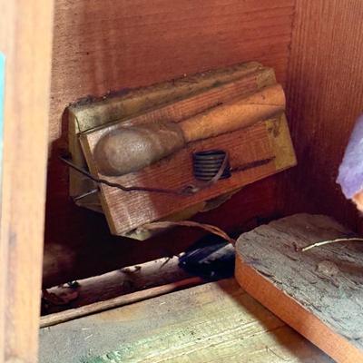 LOT 129L: Antique Wooden Chicken Coop Pop Out / Squeak Toy