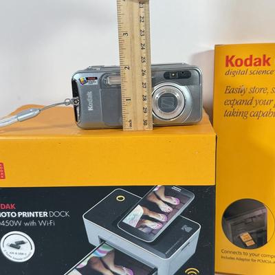 LOT 131K: Kodak Collection: NIB Photo Printer Dock PD450W, EasyShare LS753 Digital Camera & NIP Picture Card w Adaptor