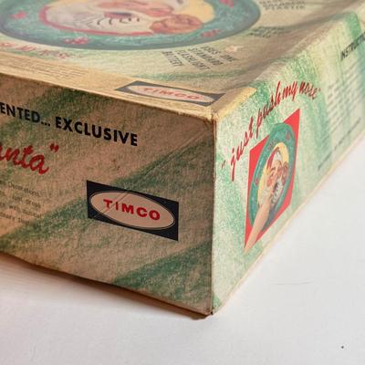 LOT 133L: Vintage Timco "Talking Santa" Style No. 800 Decor w/ Original Box
